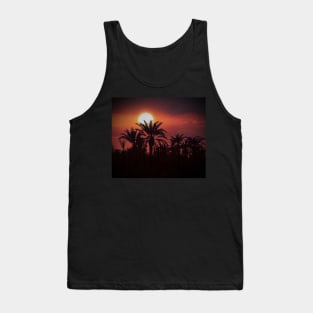 Sunset View In The Palm Forest Tank Top